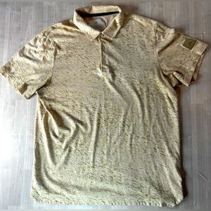 Adidas Adicross Mens Golf Performace Polo. Tan. Size Medium.